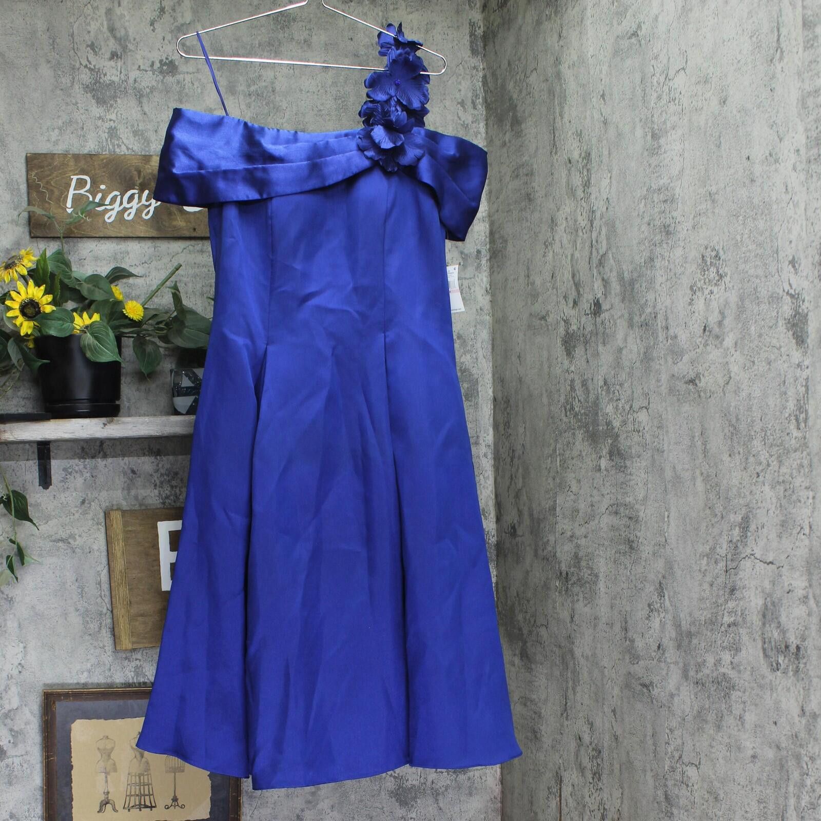 Other Nwt Alex Evenings Sleeve Midi Dress Bright Royal Blue 10 Size L / US 10 / IT 46 - 1 Thumbnail