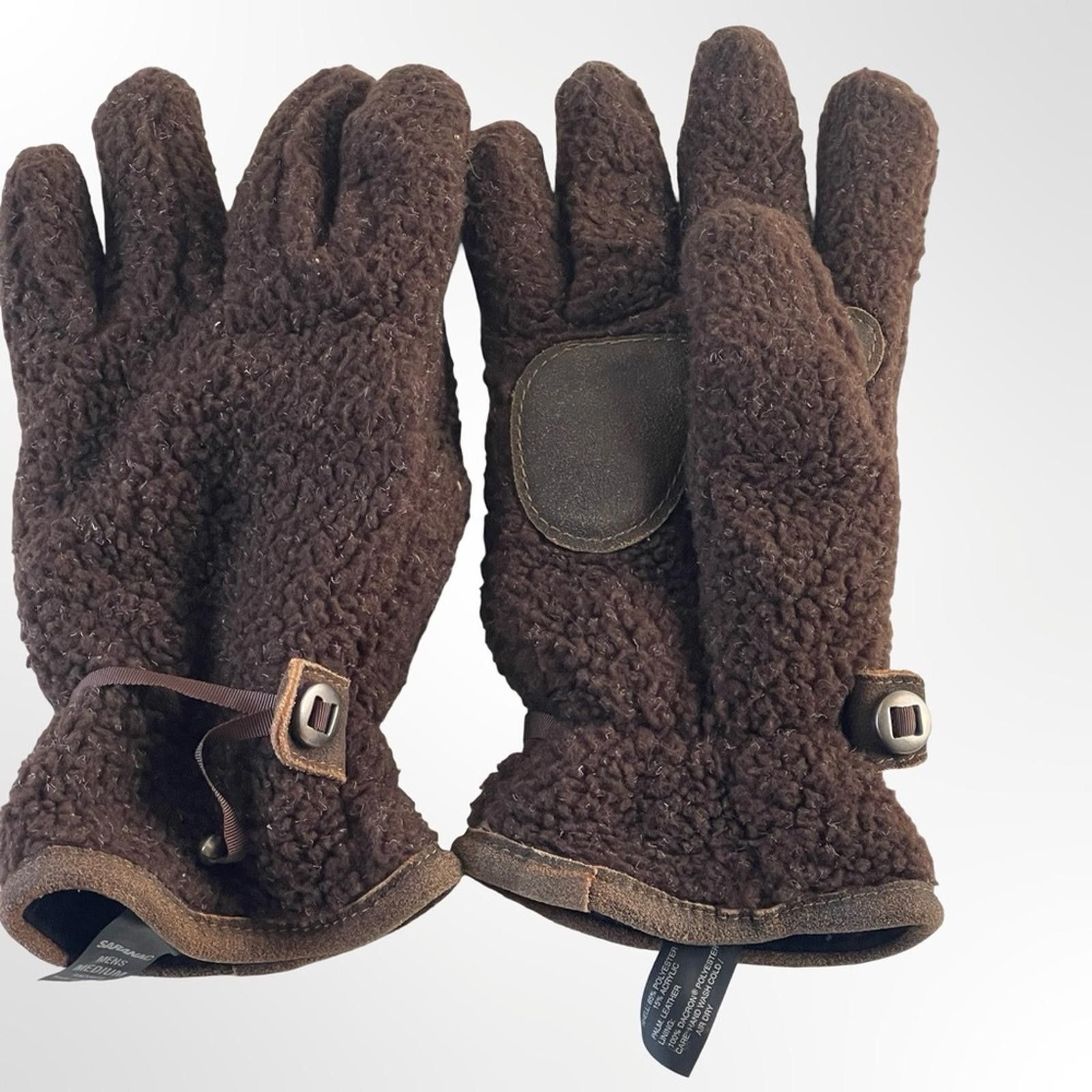 Other SARANIC Cozy Brown Sherpa Gloves in Medium Size ONE SIZE - 1 Thumbnail