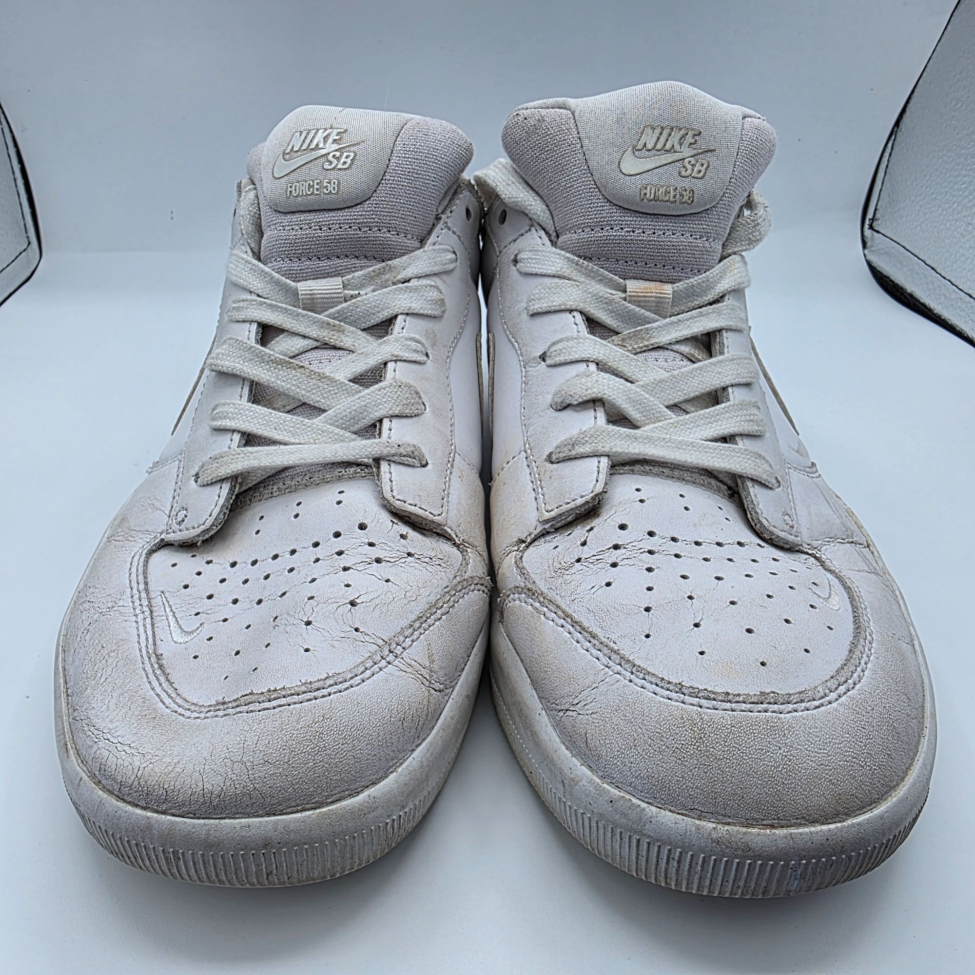 Nike Nike SB Force 58 Premium Mens Size 10.5 Triple White Sneaker Size US 10.5 / EU 43-44 - 2 Thumbnail