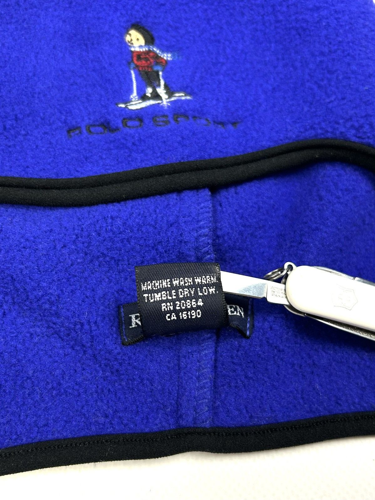 Ralph Lauren 90s Polo Bear Ralph Lauren Fleece Tassel Hat USA Vintage Size ONE SIZE - 11 Thumbnail