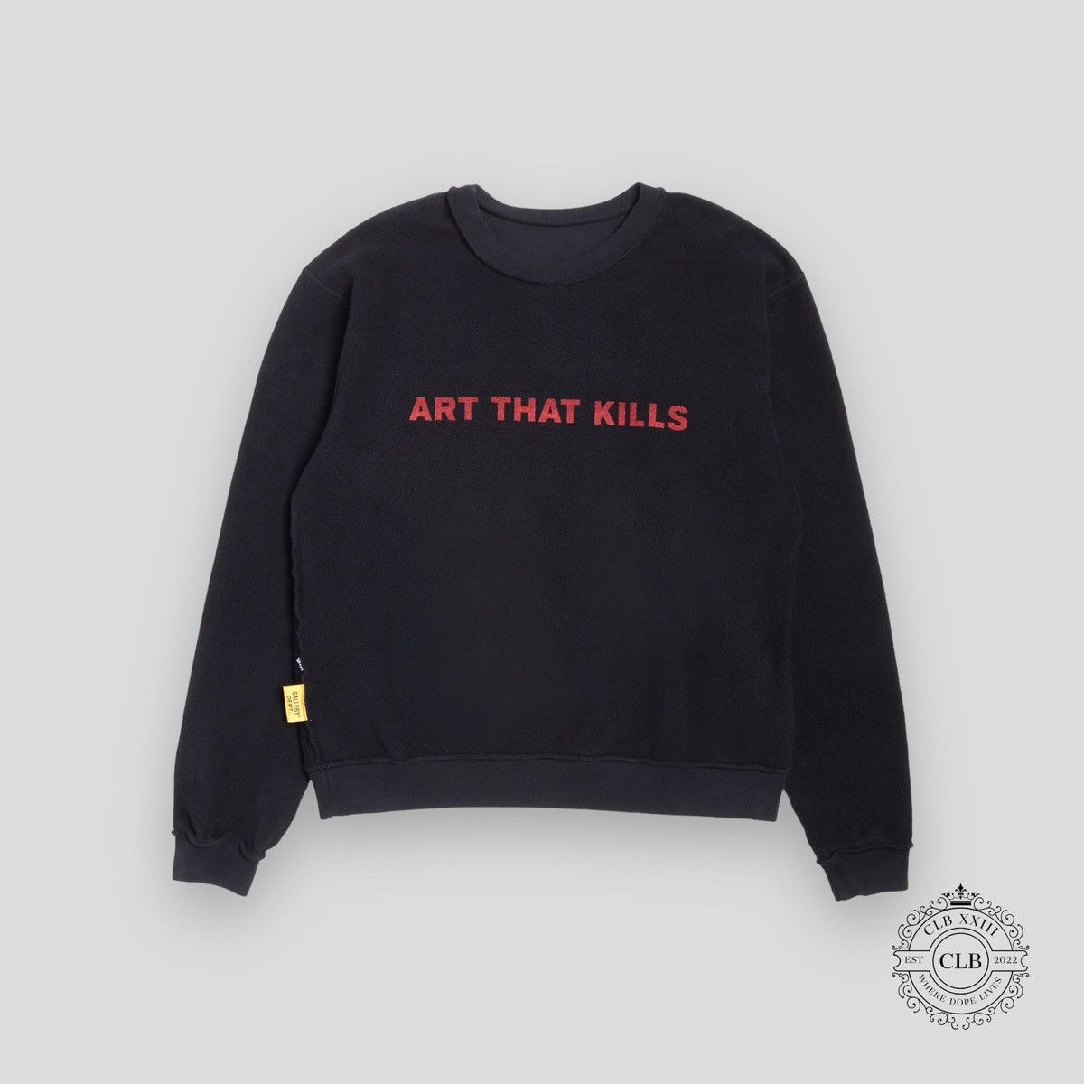 image of Gallery Dept. Art That Kills Reversible Crewneck - Black, Men's (Size Large)