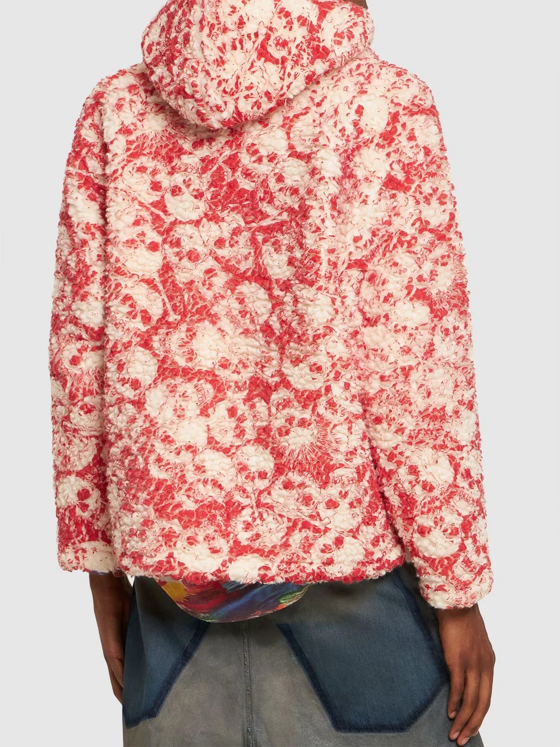 o1y0125 Hooded Sweatshirt in Red/White