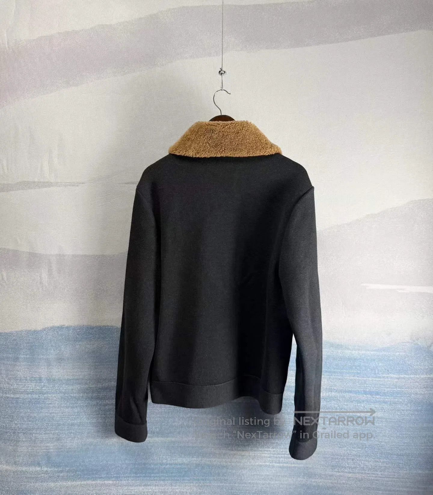 Louis Vuitton Louis Vuitton Black Wool Collar Knit Zip-up Jacket| Size US L / EU 52-54 / 3 - 3 Thumbnail