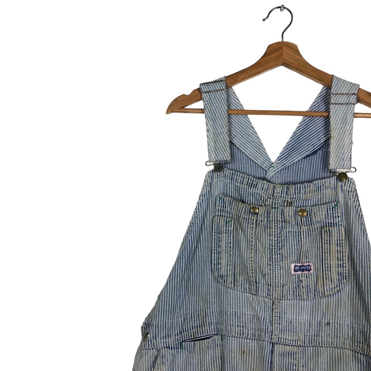 Japanese Brand 🔥Vtg Hickory Chore Overall Worker Big Smith Issey Miyake Size US 44 / EU 60 - 7 Thumbnail