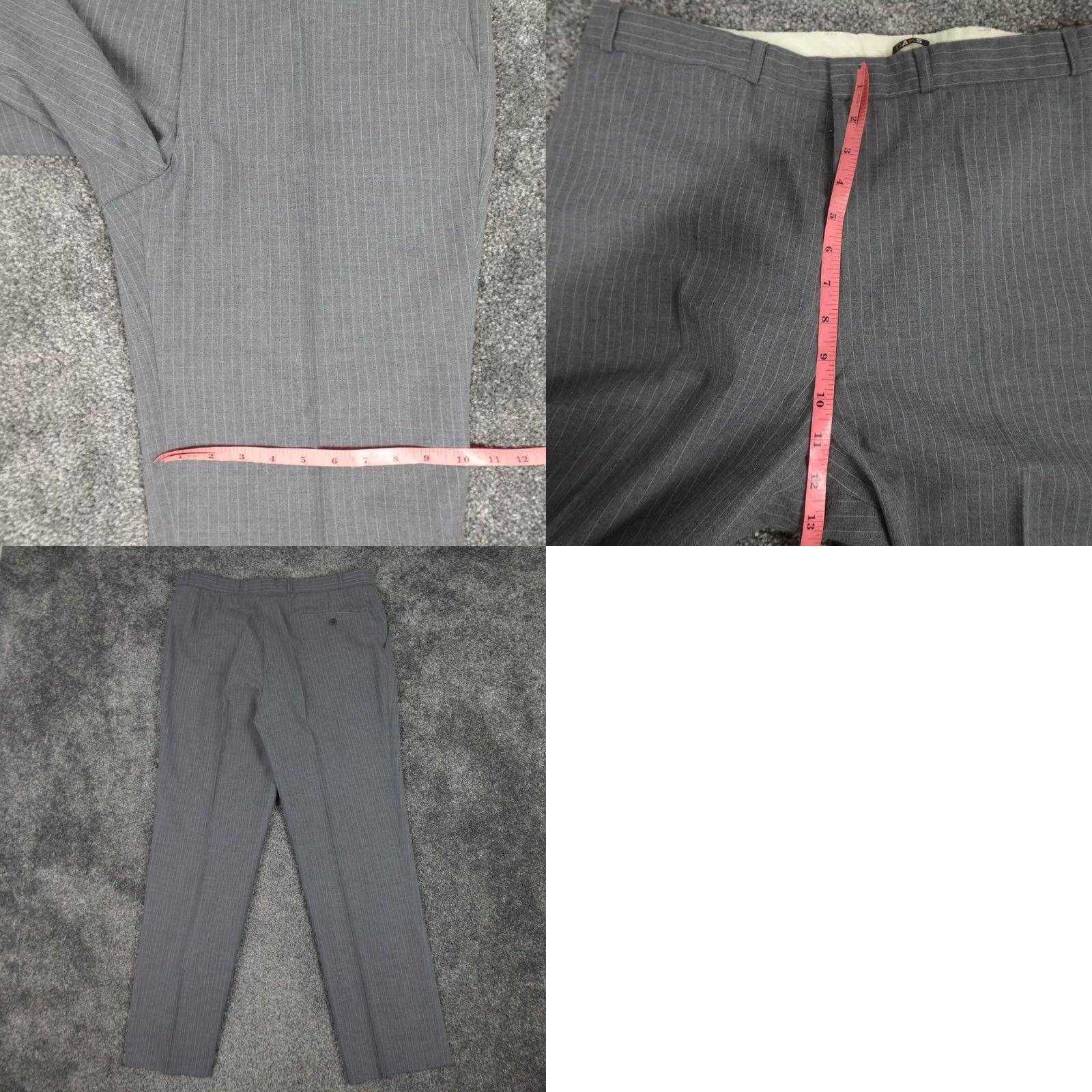 DAKS Daks Mens Suit 2Pc Grey Wool Blend Blazer Trousers 44R 38 38x32 Formal Size US 44 / EU 60 - 11 Thumbnail