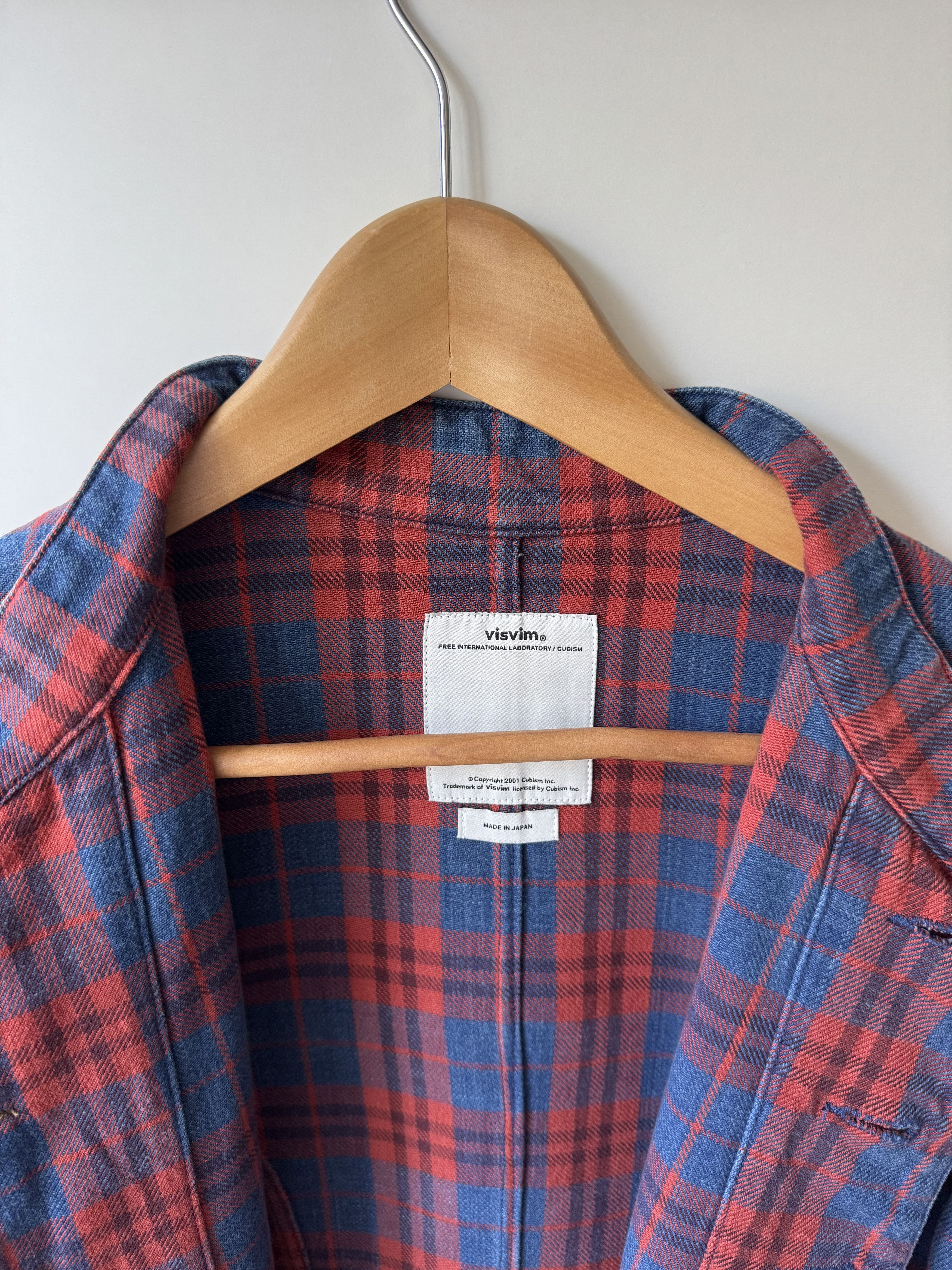 Visvim [3] Lugli Jacket Indigo Check in Red (AW14) Size US L / EU 52-54 / 3 - 7 Thumbnail