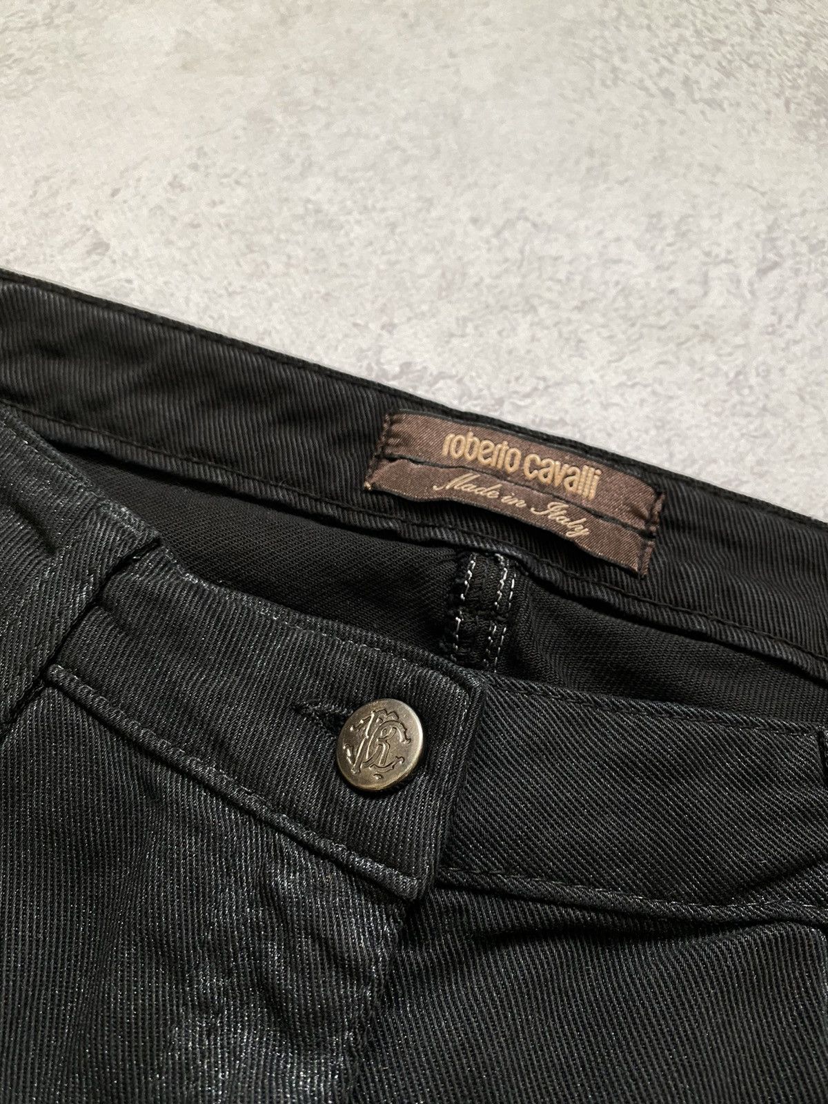 Roberto Cavalli Women’s Avant Garde Roberto Cavalli Denim Pants Size 42 Size 28" / US 6 / IT 42 - 7 Thumbnail