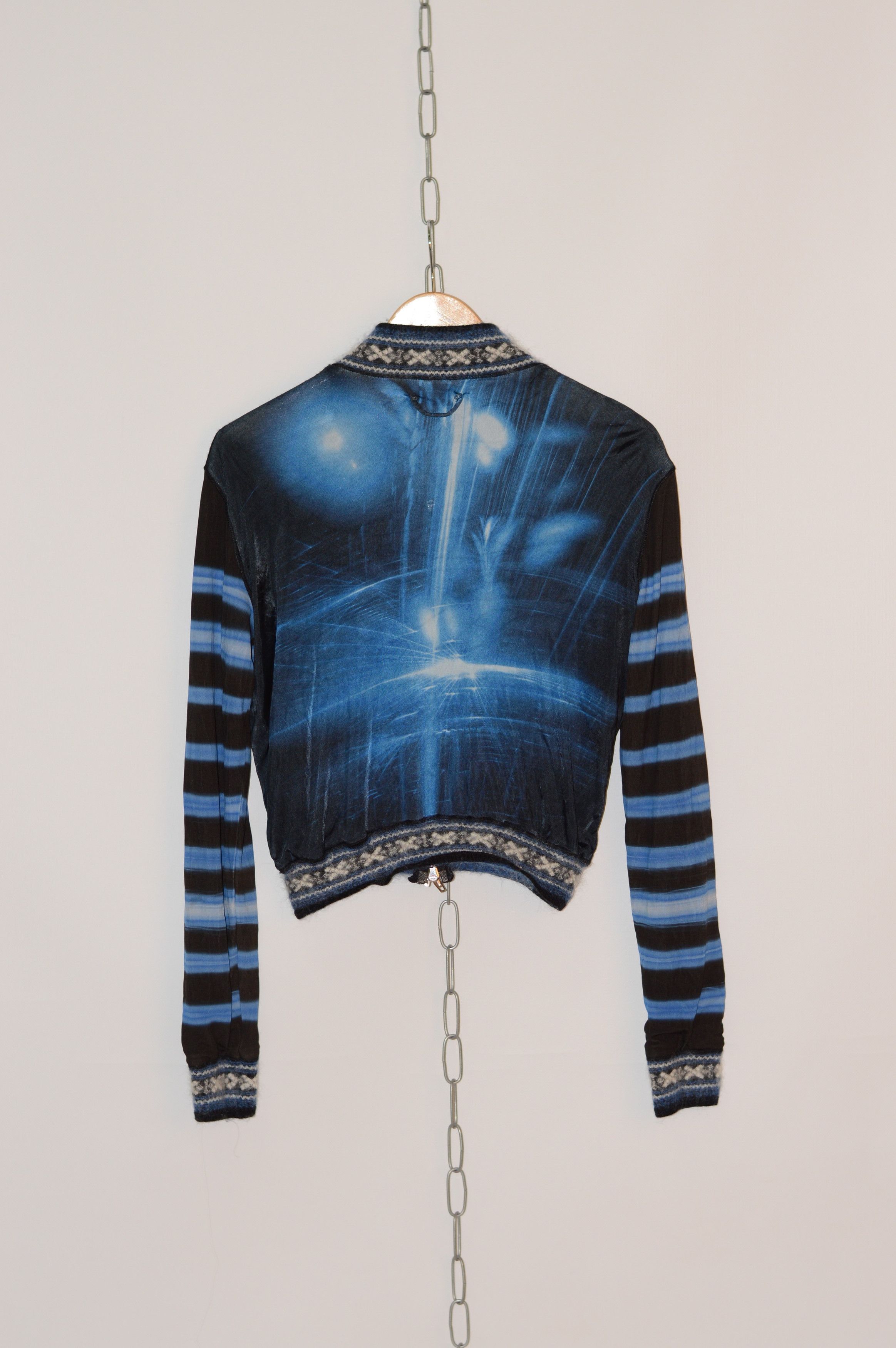 Jean Paul Gaultier Vintage Jean Paul Gaultier Soleil Blue Printed Rayon Top Size M / US 6-8 / IT 42-44 - 2 Thumbnail