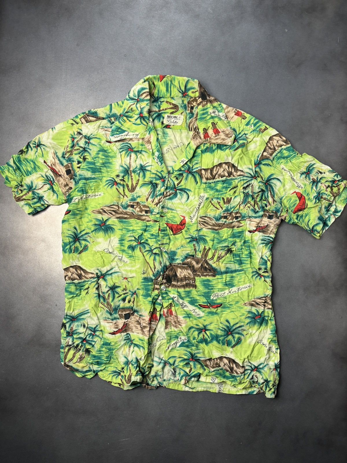 Vintage True Vintage Hawaiian Shirt ALP 1960s Polo Short Sleeve 60s Size US S / EU 44-46 / 1 - 4 Thumbnail