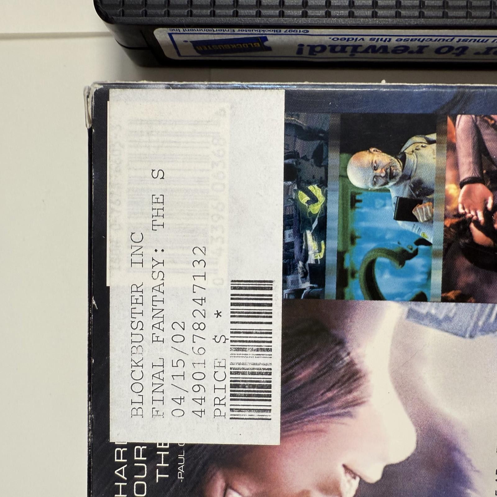 Designer Final Fantasy The Spirits Within VHS 2001 w/ Blockbuster Tag Size ONE SIZE - 6 Thumbnail