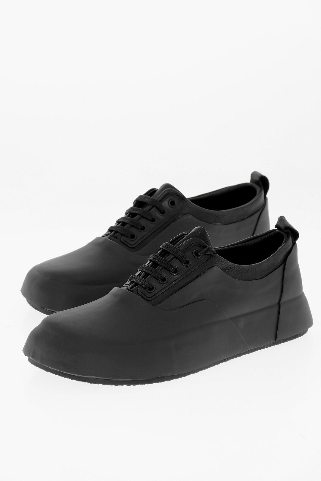 Ambush Design og1mm0925 Leather & Rubber Low-Top Sneakers in Black Size US 8 / EU 41 - 2 Thumbnail