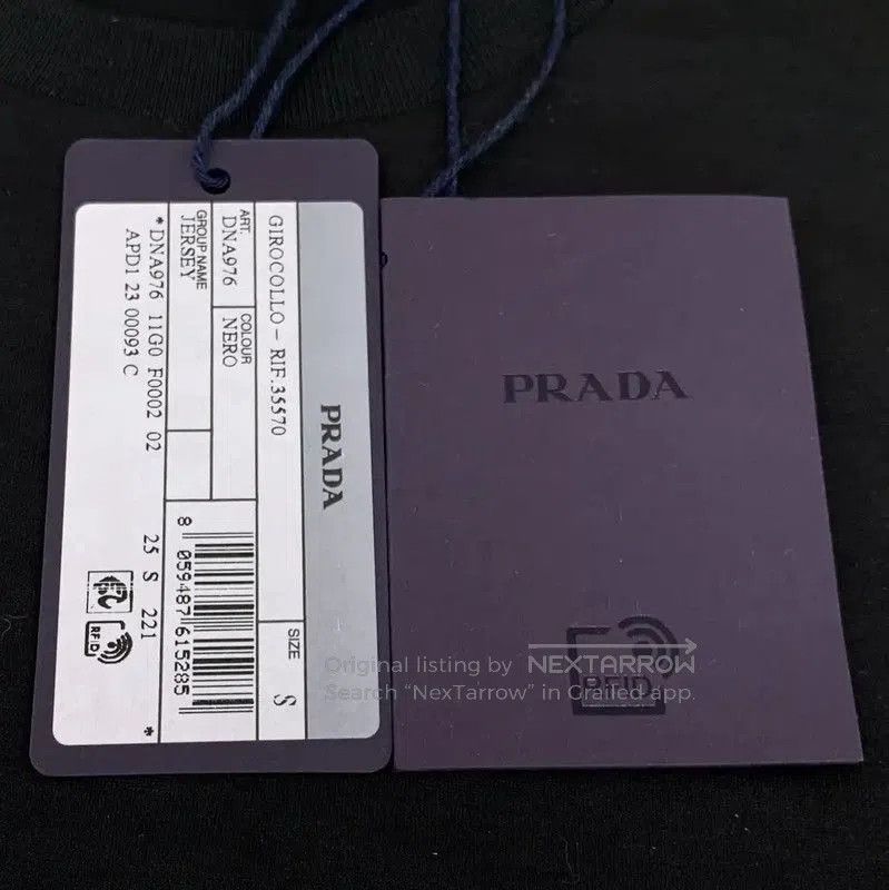 Prada Prada Black Cotton Women's T-Shirt Size S. Size S / US 4 / IT 40 - 7 Thumbnail