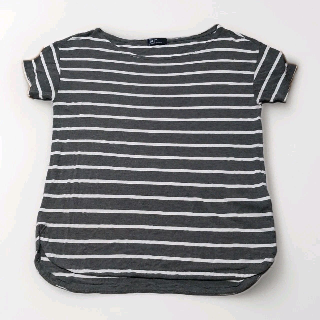 Gap Gap Womens XS White/Gray Striped Tee nautical style Size XS / US 0-2 / IT 36-38 - 1 Thumbnail