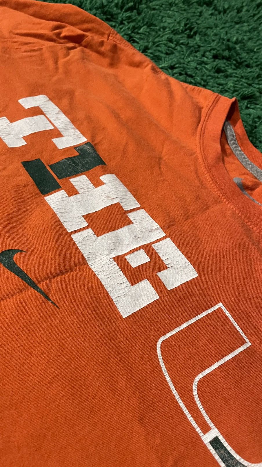 NCAA University of Miami Retro “The U” T-Shirt XXL Orange College Size US XXL / EU 58 / 5 - 3 Thumbnail