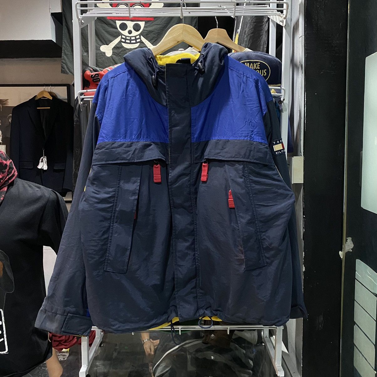 Vintage 90s Tommy Hilfiger Jacket Fleece Inside Color Block