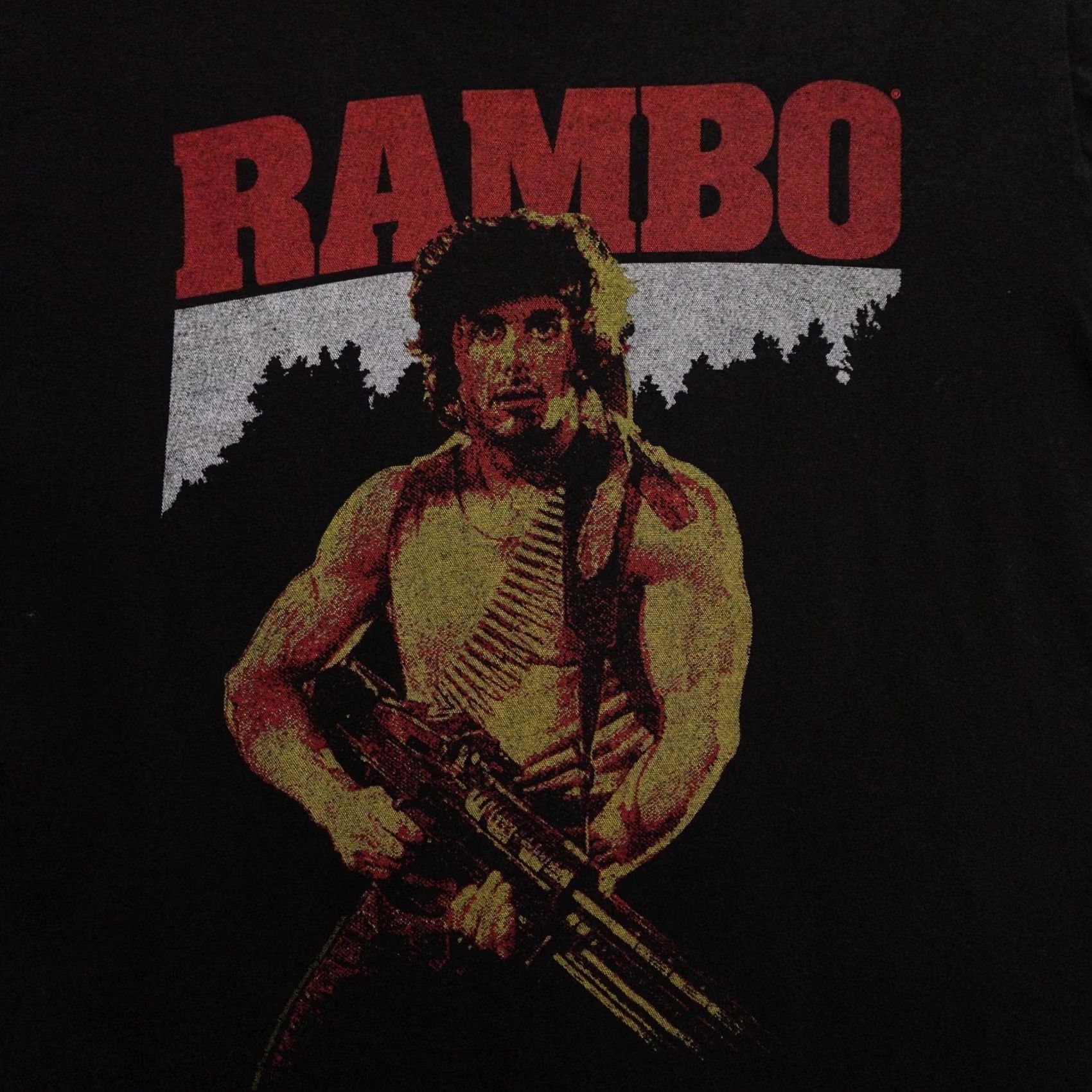 Vintage Rambo T-shirt Adult Medium Black Movie Shirt Mens Rambo 80s Stallone Size US M / EU 48-50 / 2 - 2 Thumbnail