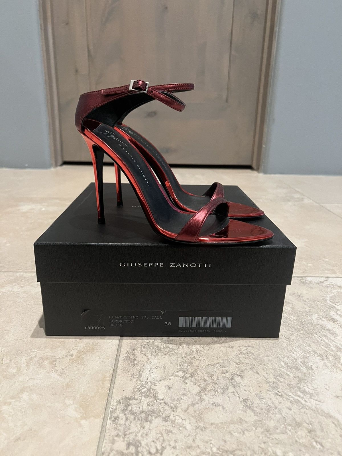 Giuseppe Zanotti Red clandestino 105 tall Size US 8 / IT 38 - 1 Thumbnail