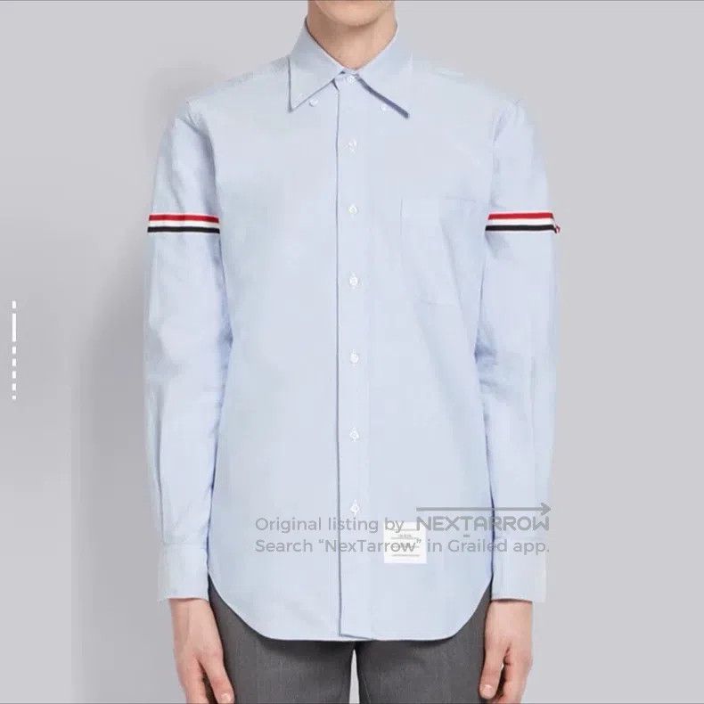 Thom Browne Thom Browne Classic Oxford Cloth Simple Cotton Long Sleeve Size US S / EU 44-46 / 1 - 1 Thumbnail