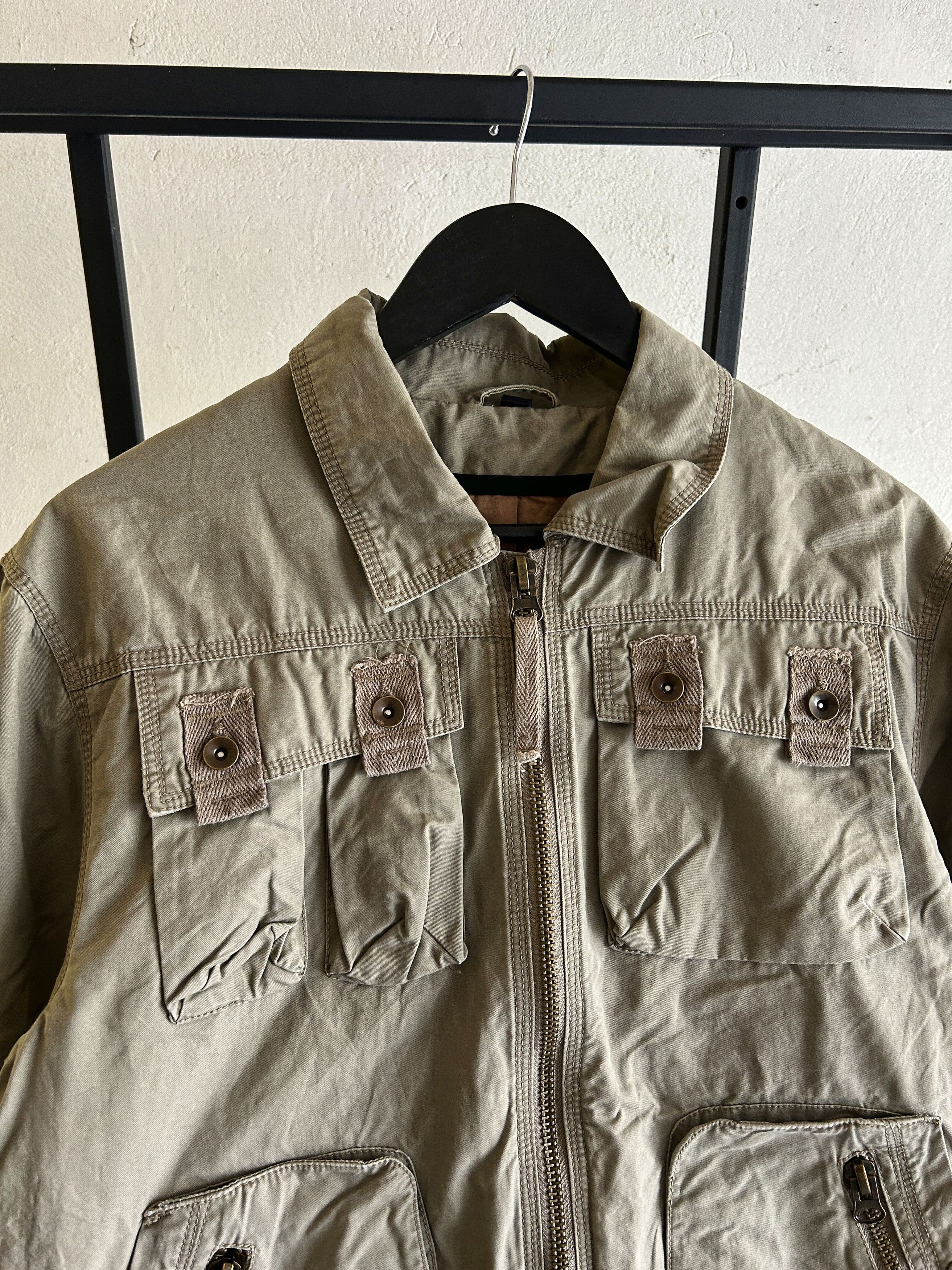 Japanese Brand Vintage Balenciaga Style Denim Washed Cargo Jacket 90s Size US M / EU 48-50 / 2 - 2 Thumbnail