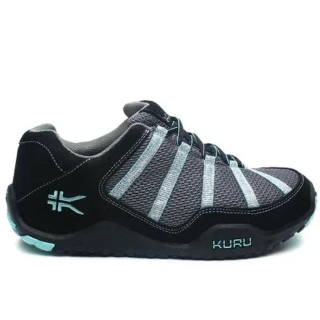 Kuru Chicane Trail Hiking Shoes Low Top Black Teal Gray 7.5, Women's
