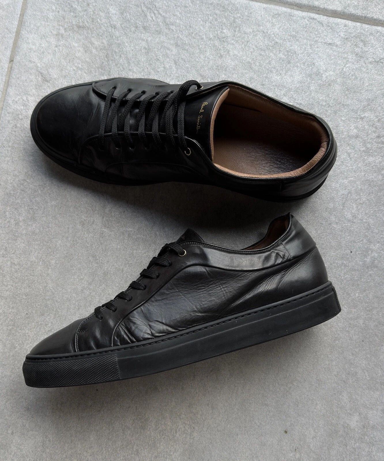 Paul Smith Paul Smith Mens Leather Sneakers Shoes Black Size US 10 / EU 43 - 1 Thumbnail