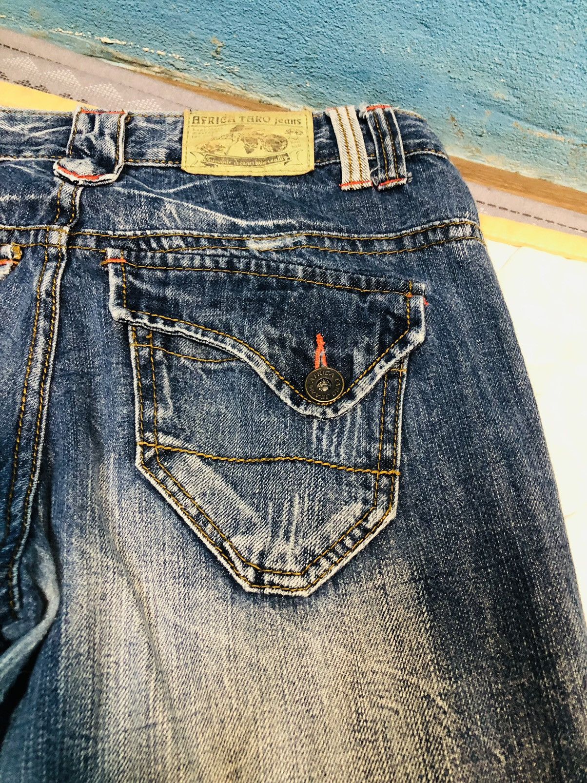 Japanese Brand AFT Distressed Denim Jeans (10) Size US 30 / EU 46 - 15 Thumbnail