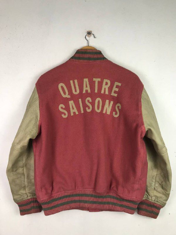 Vintage Vintage Rare Items Leather Varsity Rare colour Jacket Size US L / EU 52-54 / 3 - 3 Thumbnail