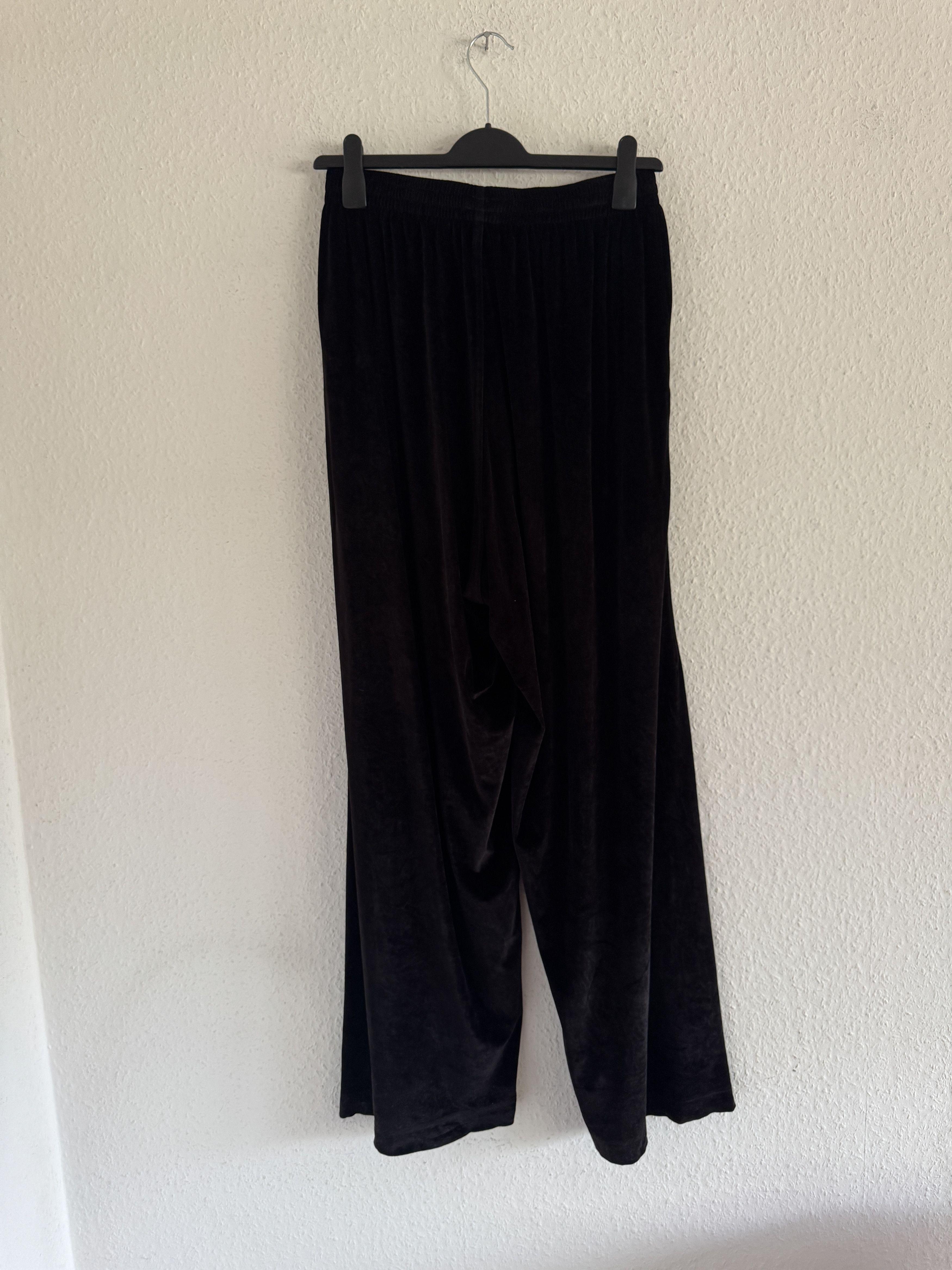 Balenciaga Velvet Wide-Leg Pants Black Size US 32 / EU 48 - 12 Thumbnail