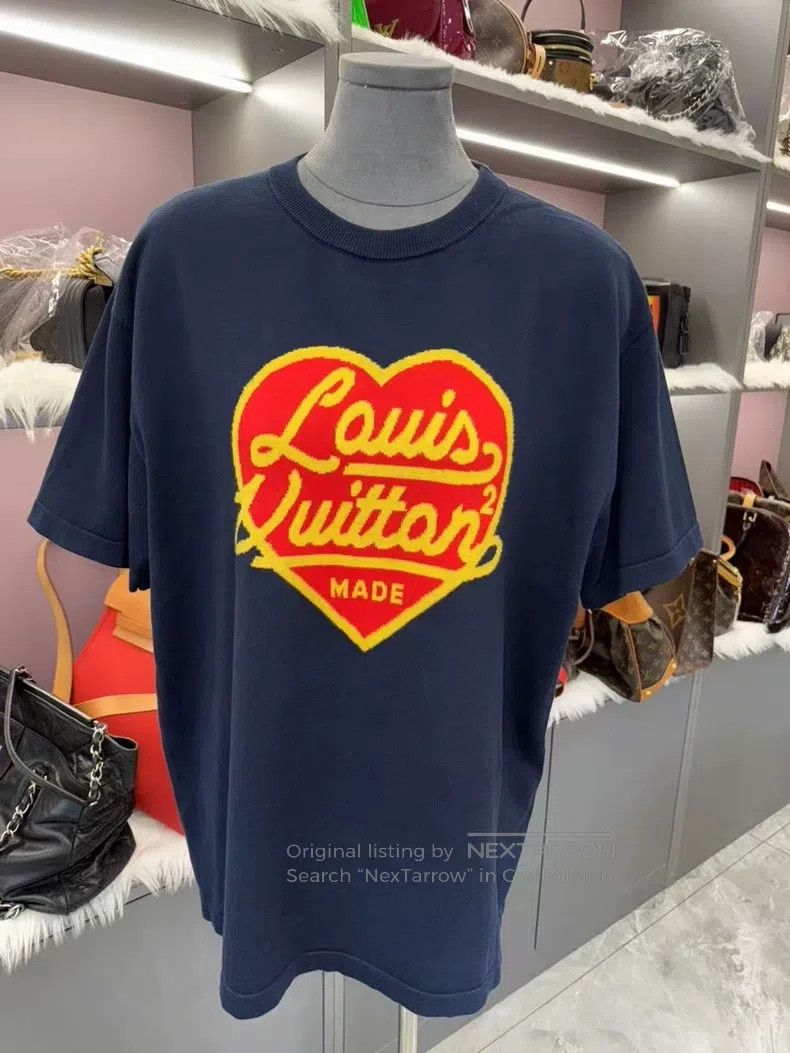 Louis Vuitton Louis Vuitton Nigo Co-branded Love Blue Knit Half Sleeve Size US L / EU 52-54 / 3 - 3 Thumbnail