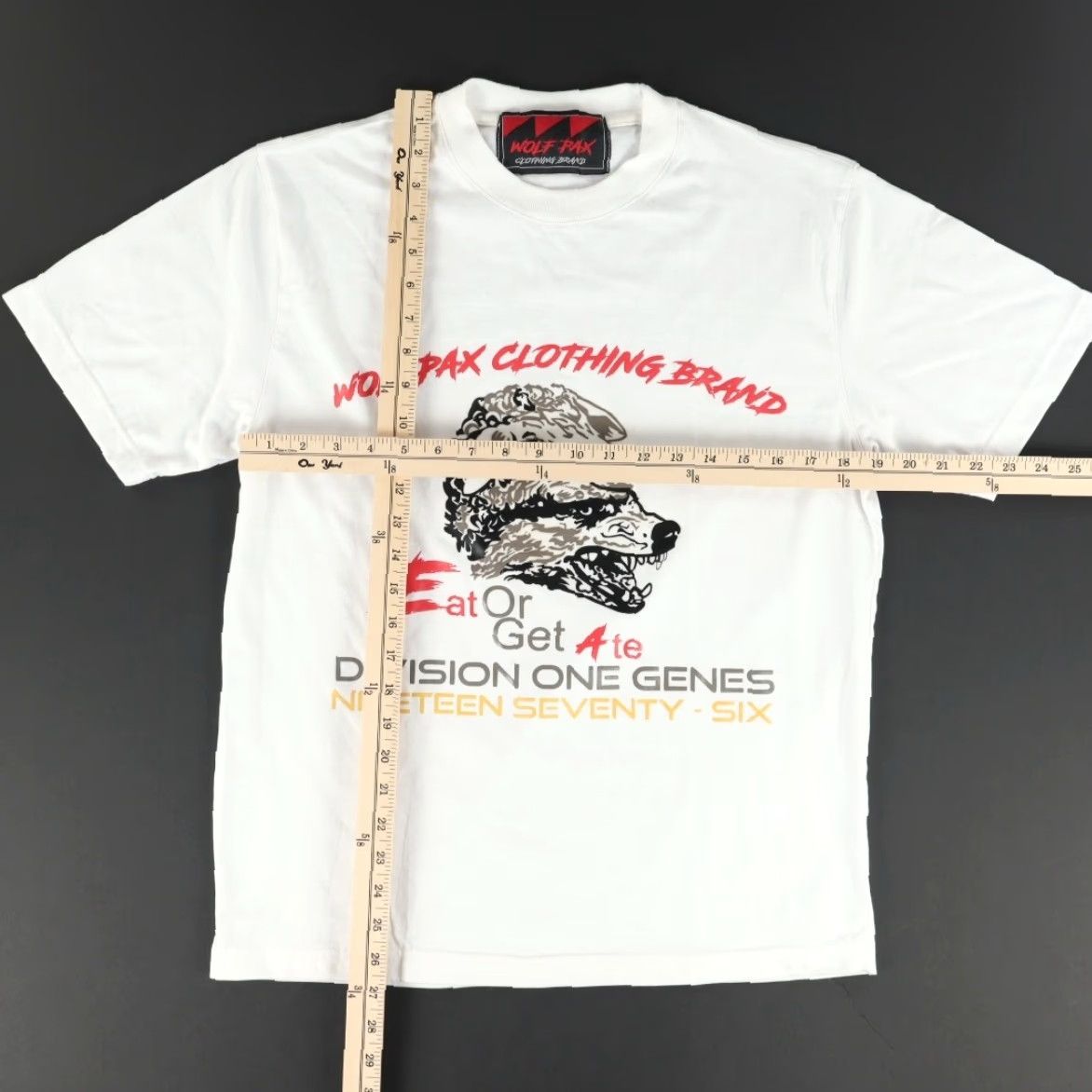 Vintage Wolf Pax Clothing Brand Eat or Get Ate Solid T-Shirt White Men's L Size US L / EU 52-54 / 3 - 3 Thumbnail
