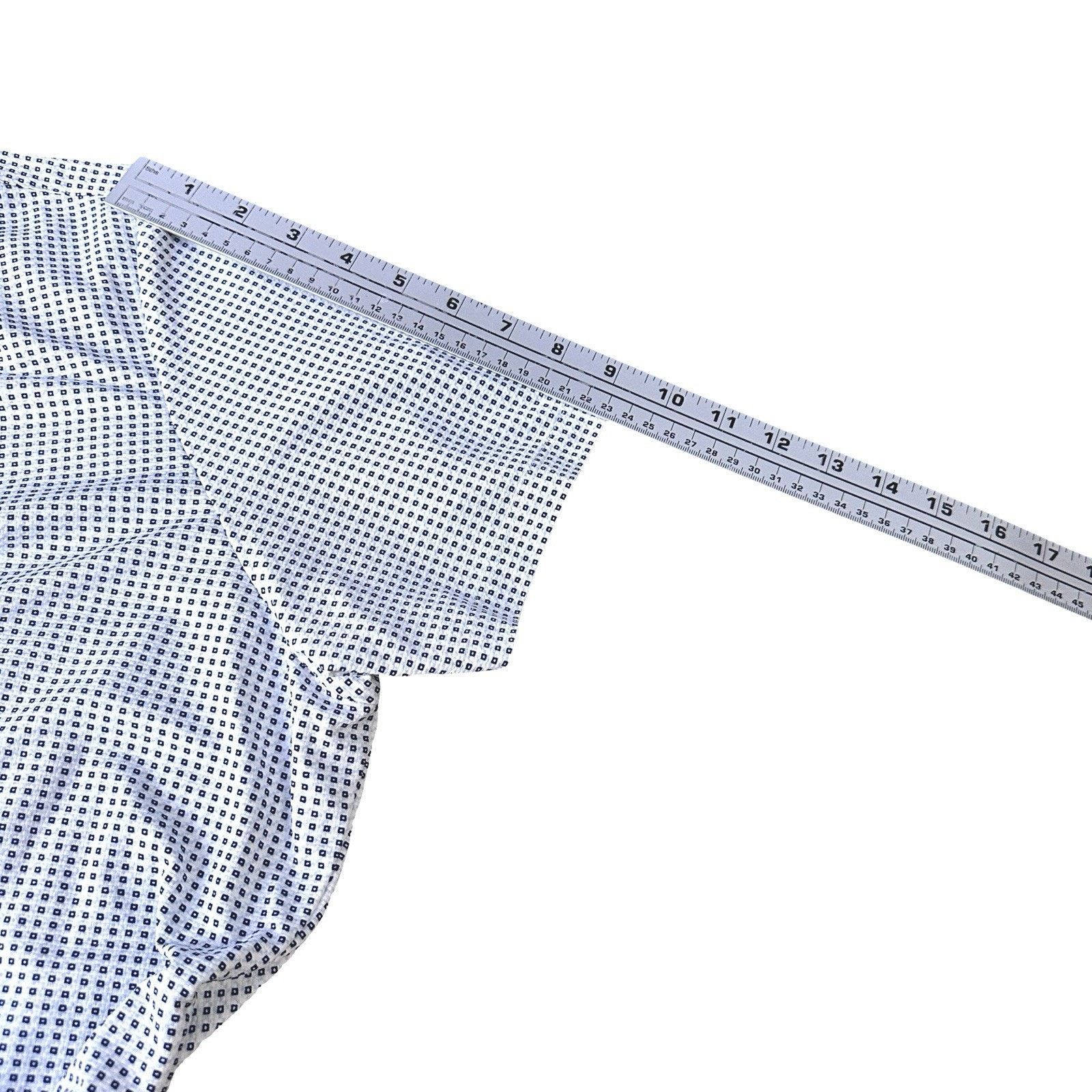 Mizzen+Main Mizzen + Main Shirt Men XL White Blue Short Sleeve Button Size US XL / EU 56 / 4 - 9 Thumbnail