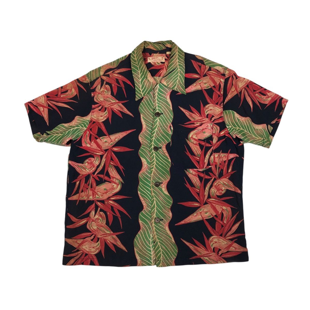 Toyo Enterprises 🔥VINTAGE HAWAIIAN SHIRT BUTTON SUN SURF 100% RAYON Size US XS / EU 42 / 0 - 1 Thumbnail