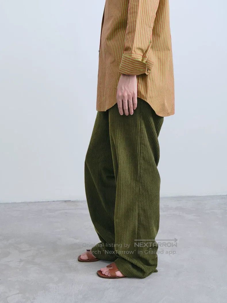 Helmut Lang Helmut Lang Green corduroy wide-leg pants Size US 31 - 6 Thumbnail