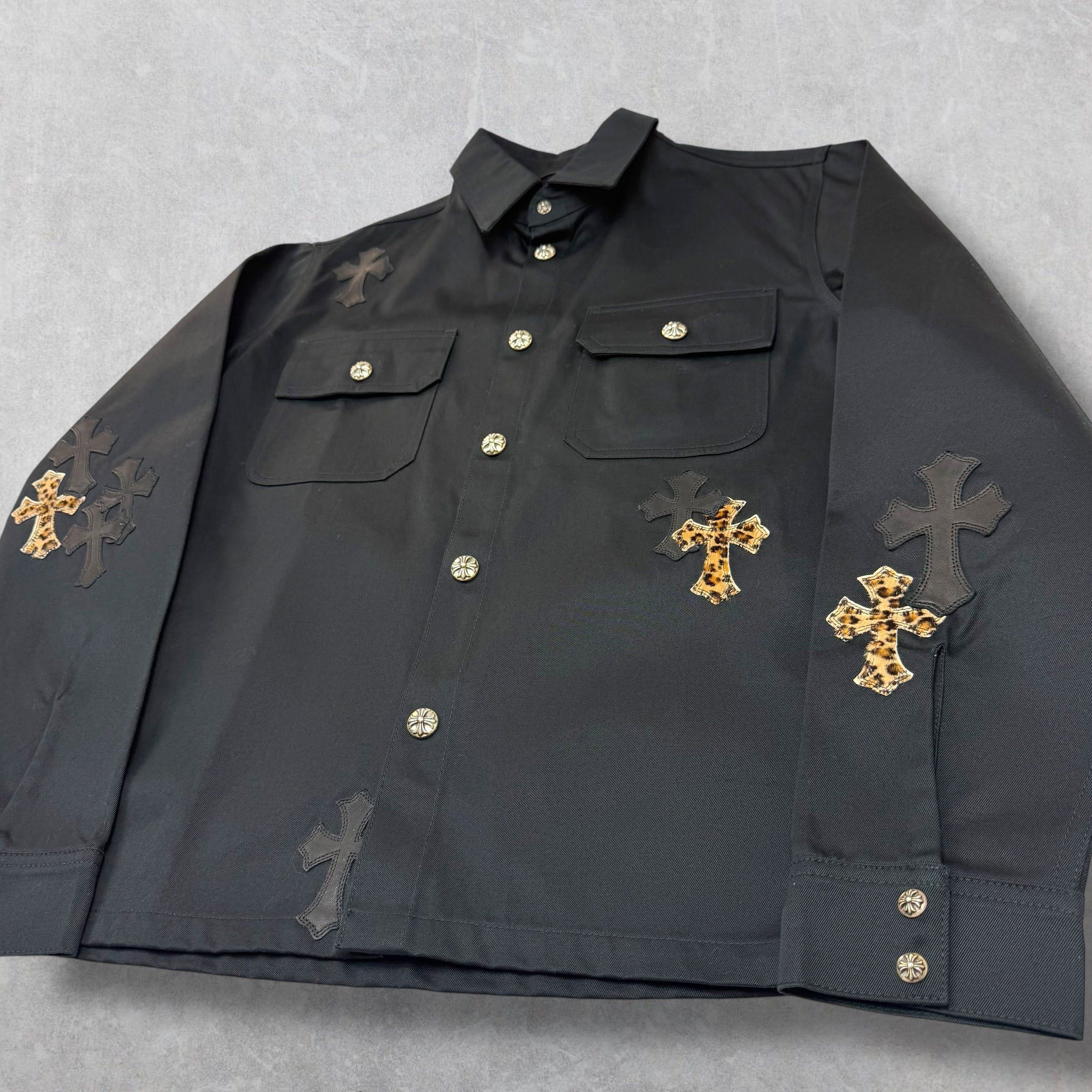 Chrome Hearts Chrome Hearts Leopard Patch Work Dog Shirt M Size US M / EU 48-50 / 2 - 4 Thumbnail