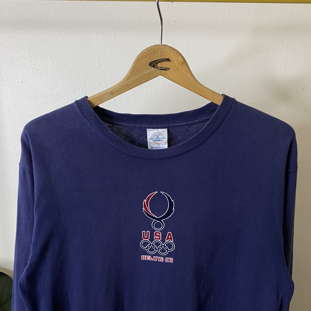 USA Olympics Vintage 2008 Olympic Beijing USA Team LS T Shirt Size US M / EU 48-50 / 2 - 2 Thumbnail