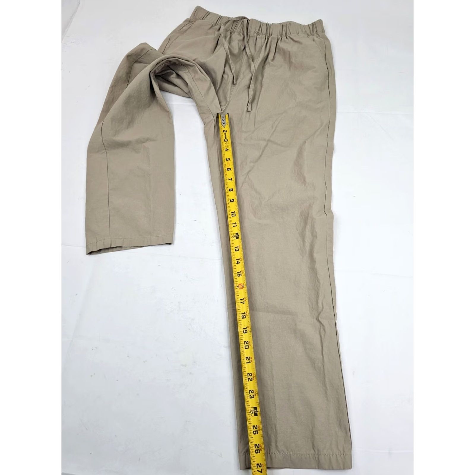 Topman TOPMAN Tapered Pants – Men 30x32 (Fits 30x27) | Pull-On Stretch Performance Khaki Front Zipper Pockets Casual Dress Workwear Shirtless? Size US 30 / EU 46 - 3 Thumbnail
