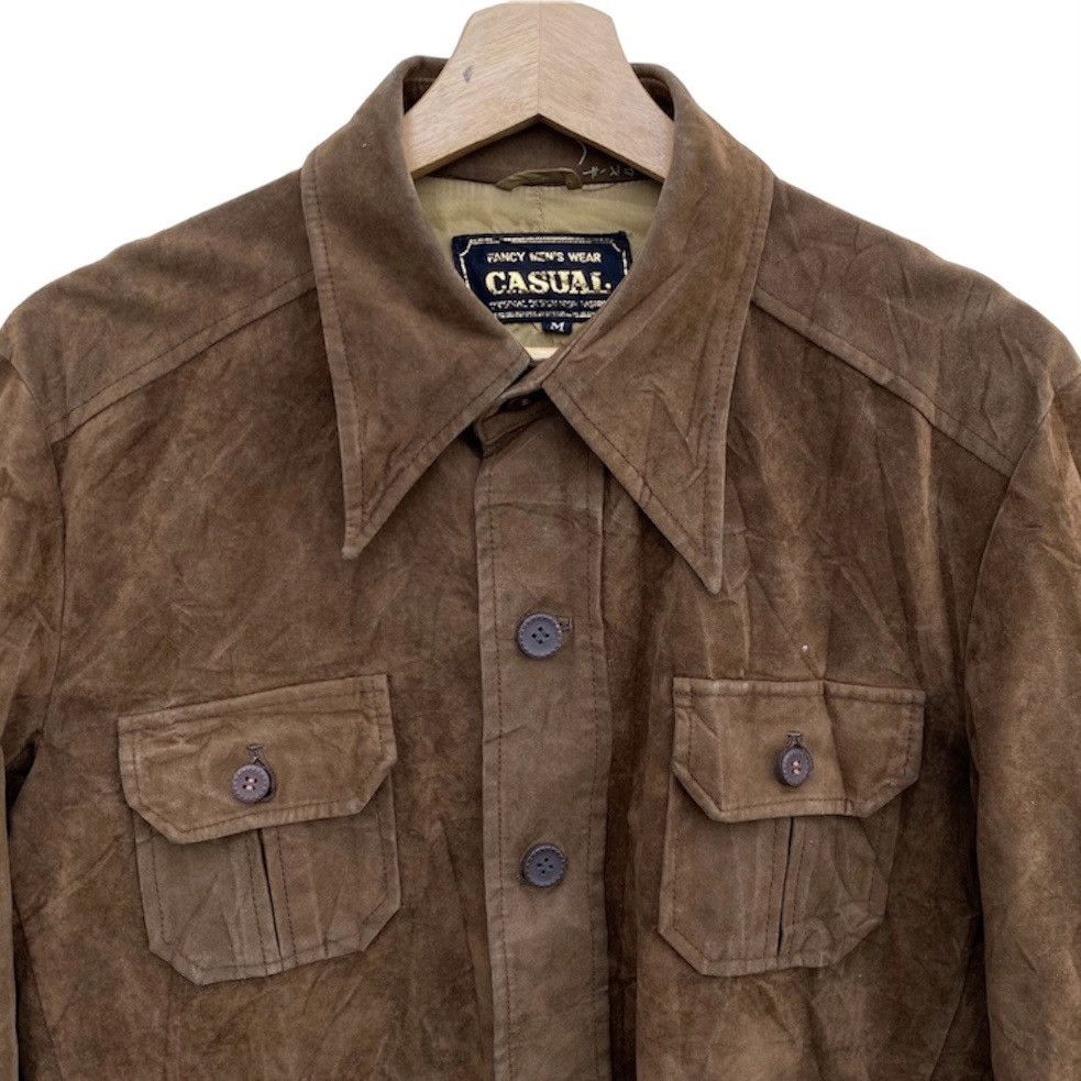 Vintage Rough out Japanese Brand Suede Leather Jacket