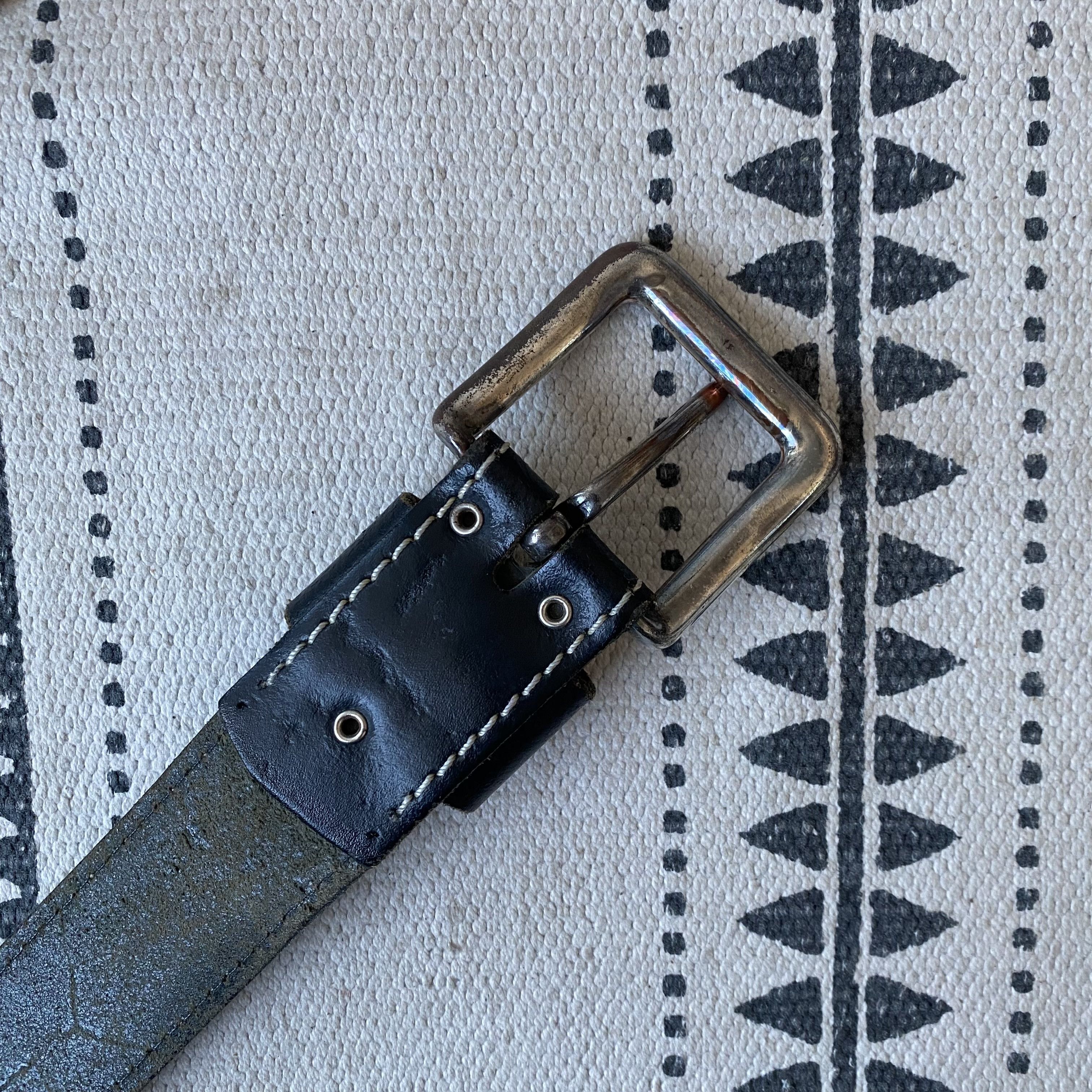 Cowboy Equipment VIntage Y2K Leather belt American Western Harley Davidson Size 30 - 5 Thumbnail