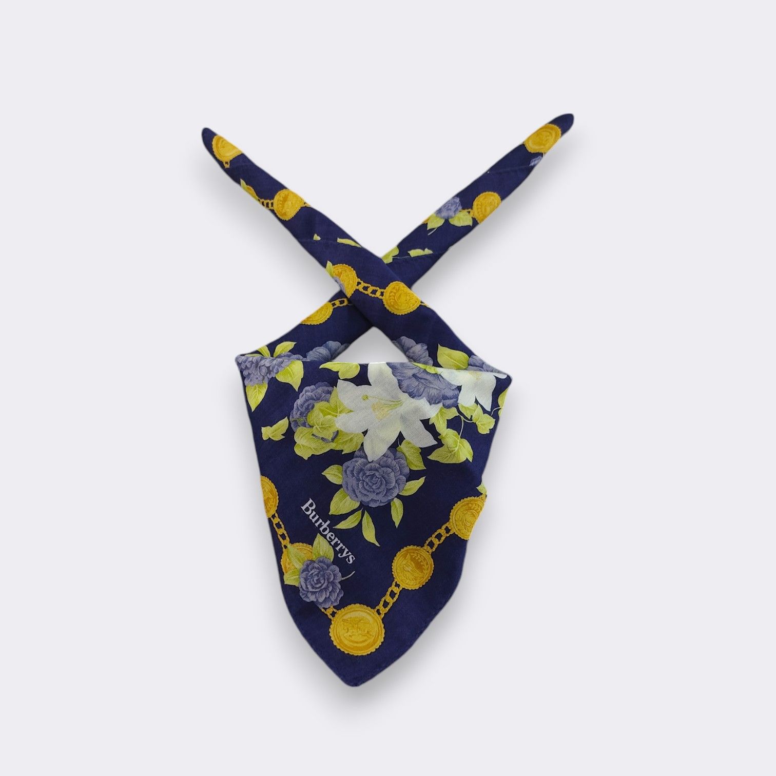 Burberry Vintage Burberrys Handkerchief Neckerchief Bandana H111G Size ONE SIZE - 2 Thumbnail