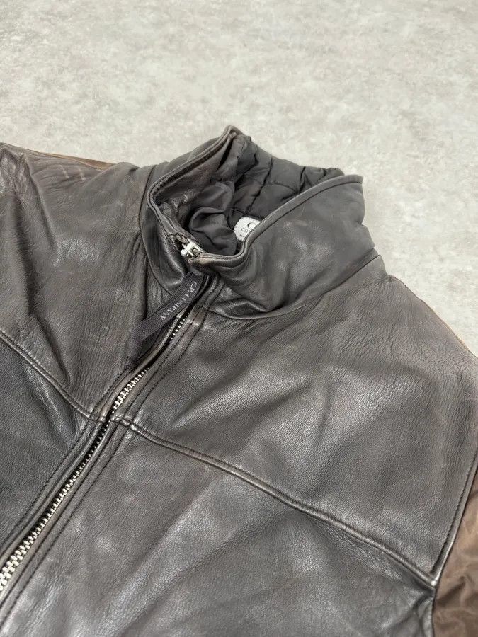 C.P. Company C.P. Company Hybrid Brown Leather Bomber Jacket Size US L / EU 52-54 / 3 - 5 Thumbnail