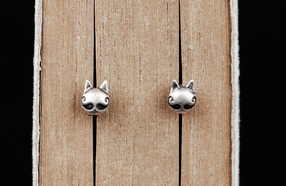 Jewelry Cat Rare Earrings One Pairs Chrome Jewelry Size ONE SIZE - 4 Thumbnail