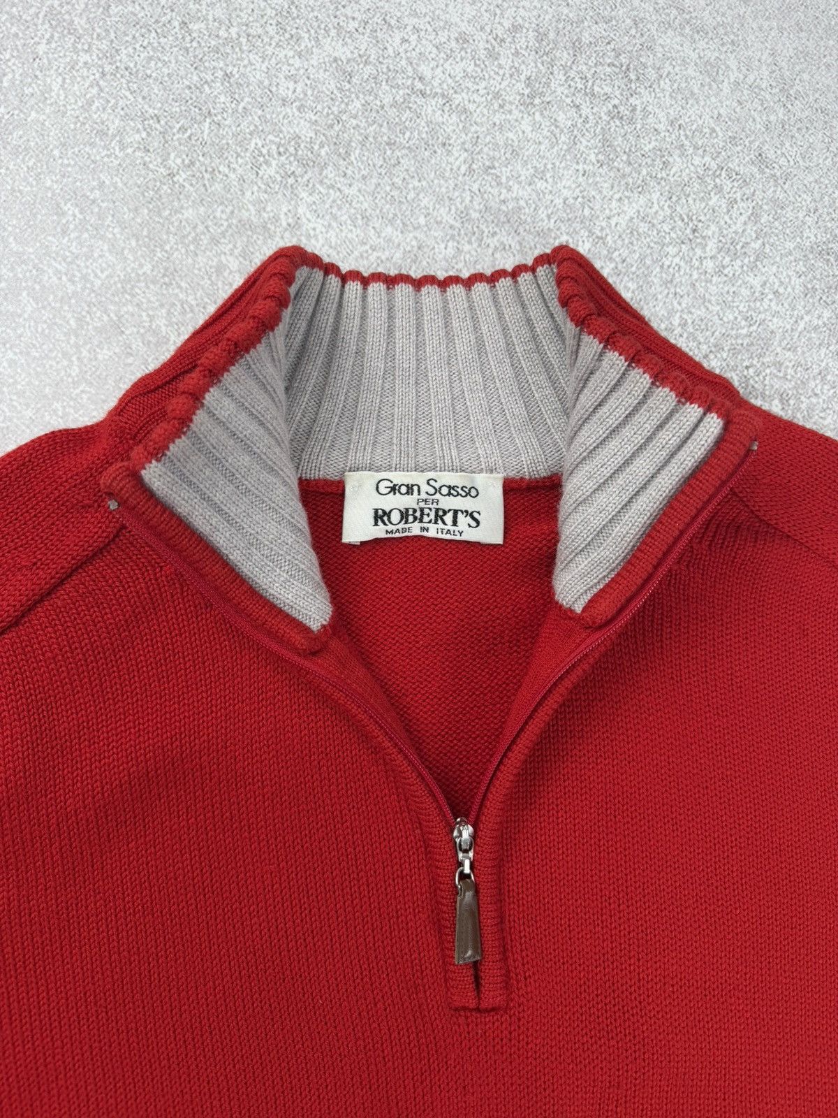 Gran Sasso Gran Sasso Wool 1/4 Zip knit Sweater Men’s Size 54 Size US L / EU 52-54 / 3 - 7 Thumbnail