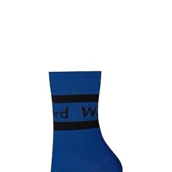 Wolford NWT Wolford The W Logo Rib Socks Sodalite Blue/Black Size 40 Size ONE SIZE - 2 Thumbnail