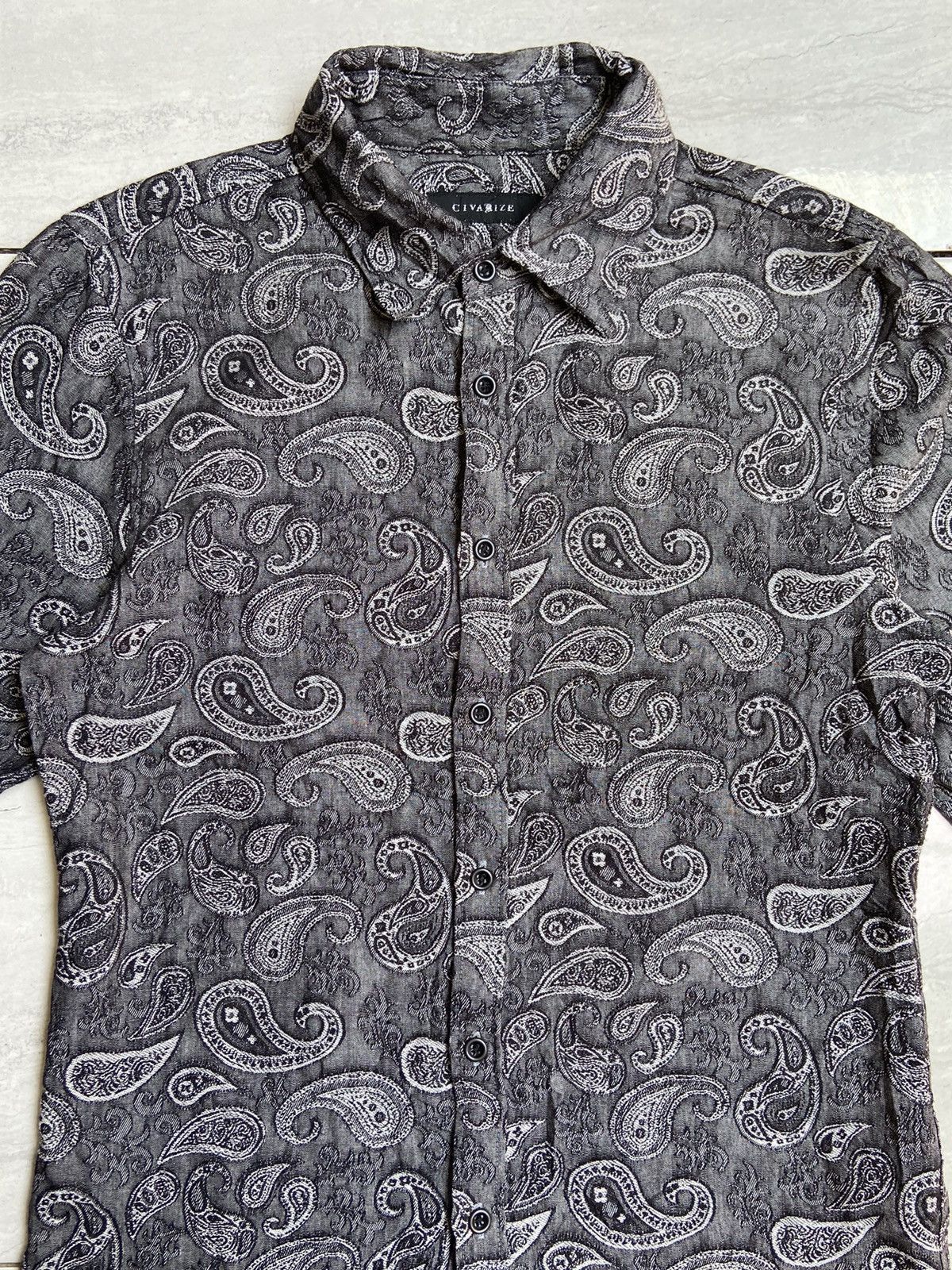 CIVARIZE CIVARIZE Patterned Grey Shirt Size US S / EU 44-46 / 1 - 7 Thumbnail