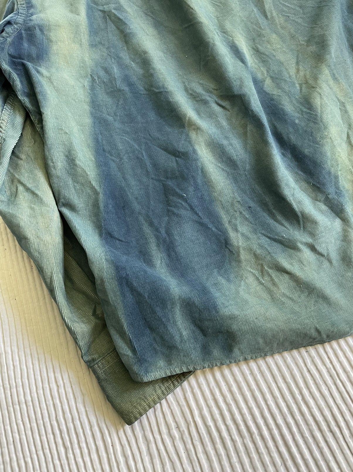 Indigo Indigo Dirty Dye Sun Faded Corduroy Shirt Size US L / EU 52-54 / 3 - 11 Thumbnail