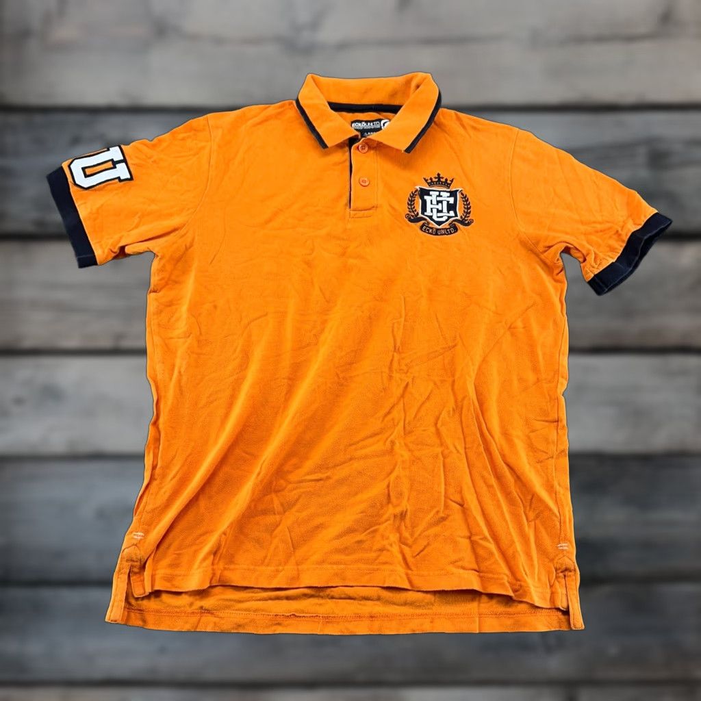 Ecko Unltd. VINTAGE Ecko Unltd. Polo Shirt Mens Large Orange Black Whale Logo Cotton Golf Size US L / EU 52-54 / 3 - 1 Thumbnail