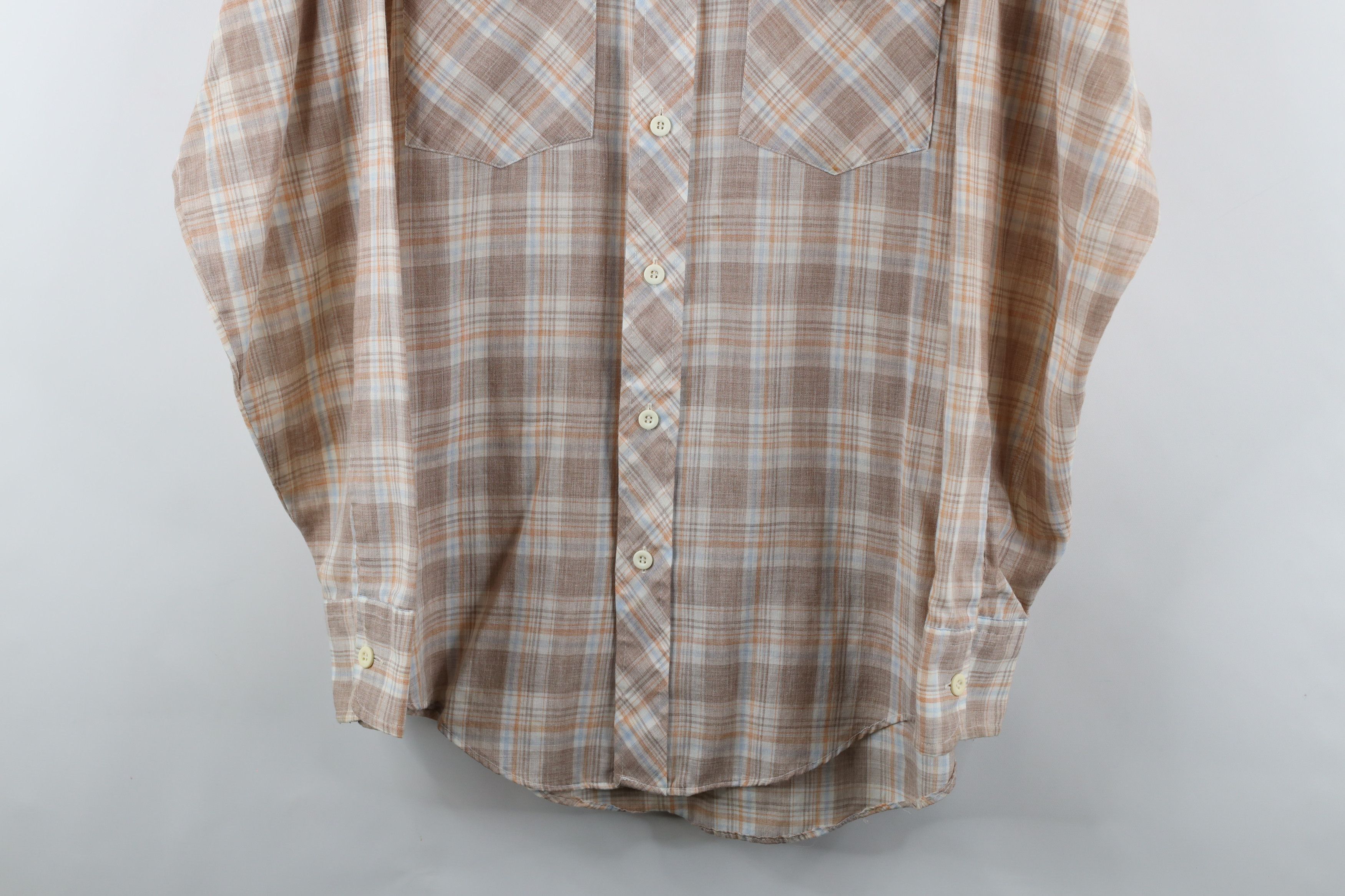 Vintage Vintage 70s Streetwear Rodeo Collared Button Shirt Plaid Size US L / EU 52-54 / 3 - 3 Thumbnail