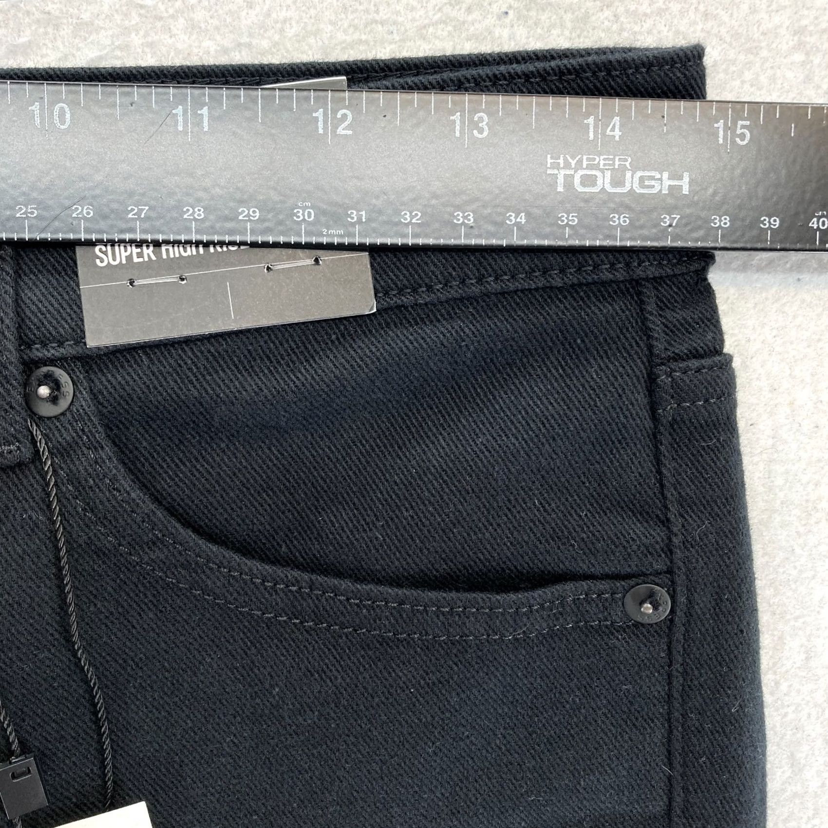 Express Express Pants Women 6 Black Stretch Knit Straight Leg High Rise NWT Size 28" / US 6 / IT 42 - 6 Thumbnail