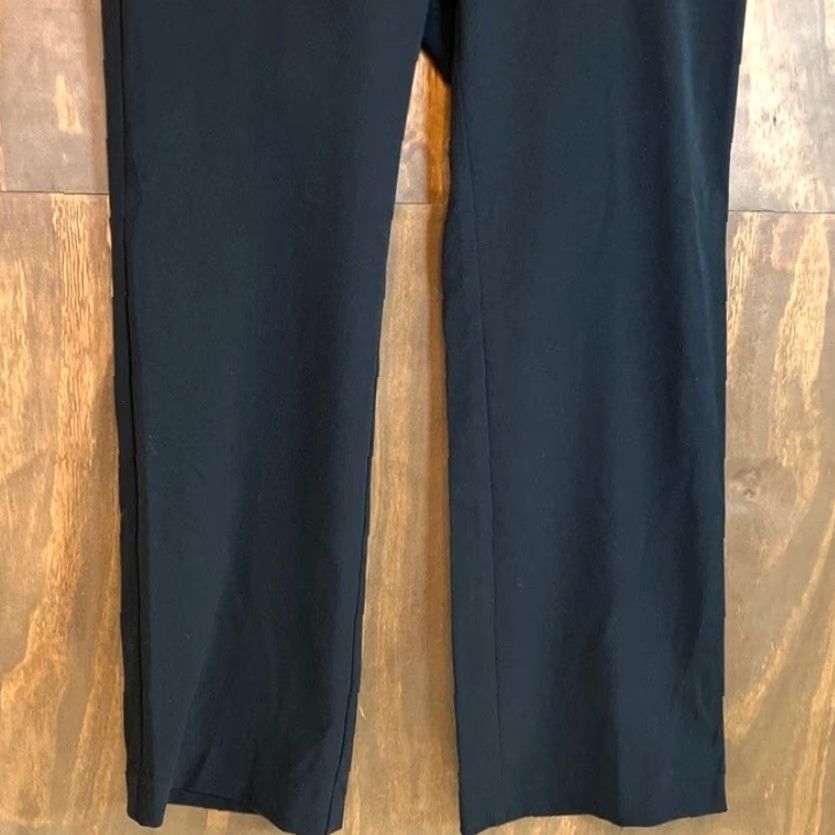 Loft LOFT Outlet Womens Pants Black Petite Mid Rise Stretch 6P Dress Pants Wide-Leg Size 28" / US 6 / IT 42 - 3 Thumbnail