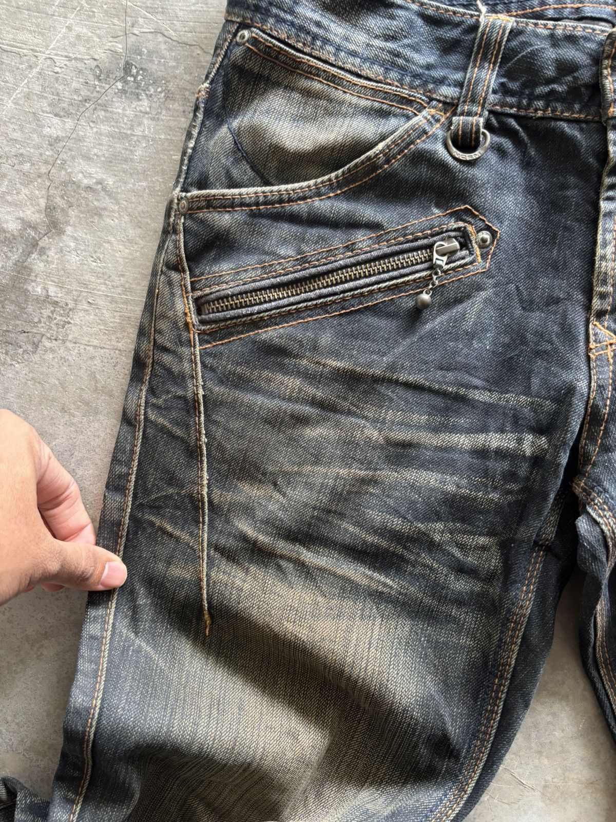 Japanese Brand FLARE DISTRESSED NICOLE CLUB FOR MEN RUSTY WASHED JAPANESE Size US 30 / EU 46 - 12 Thumbnail
